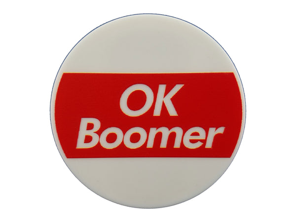 Funny - OK Boomer Red Stripe Plate Disc